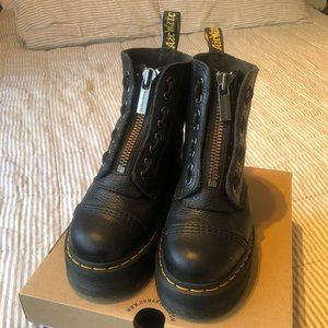 Dr. Marten's Sinclair Pebbled Leather Platforms